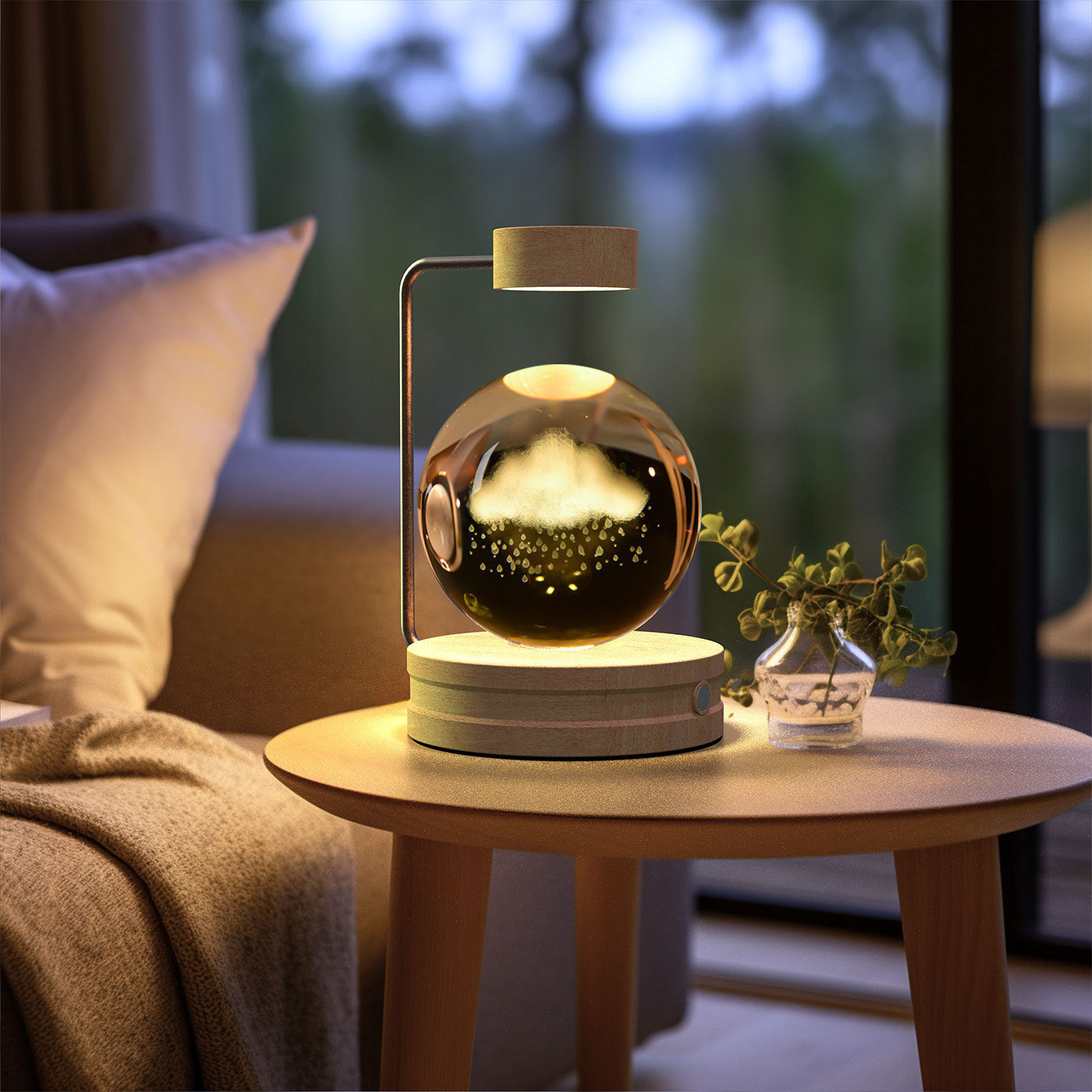 3D Dinosaur Night Light – Crystal Ball USB Lamp for Kids