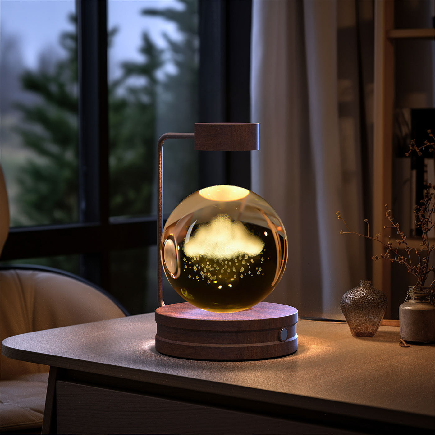 3D Dinosaur Night Light – Crystal Ball USB Lamp for Kids