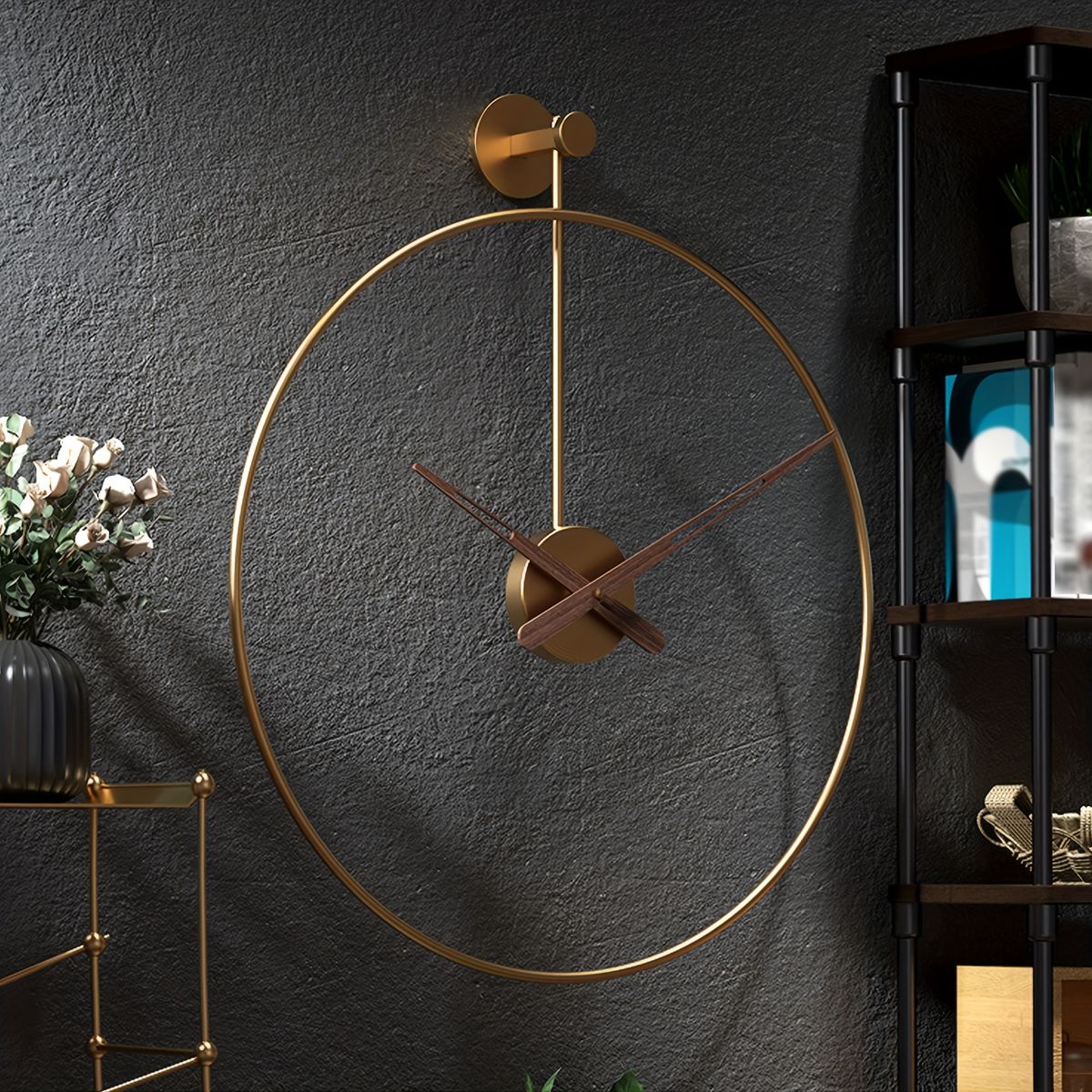 Nordic Minimalist Wall Clock – Luxury Silent Living Room Décor
