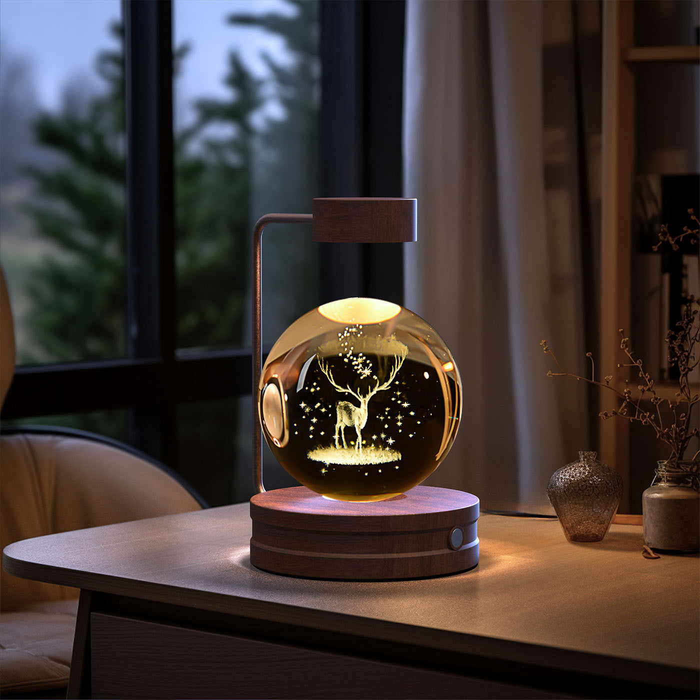 3D Dinosaur Night Light – Crystal Ball USB Lamp for Kids