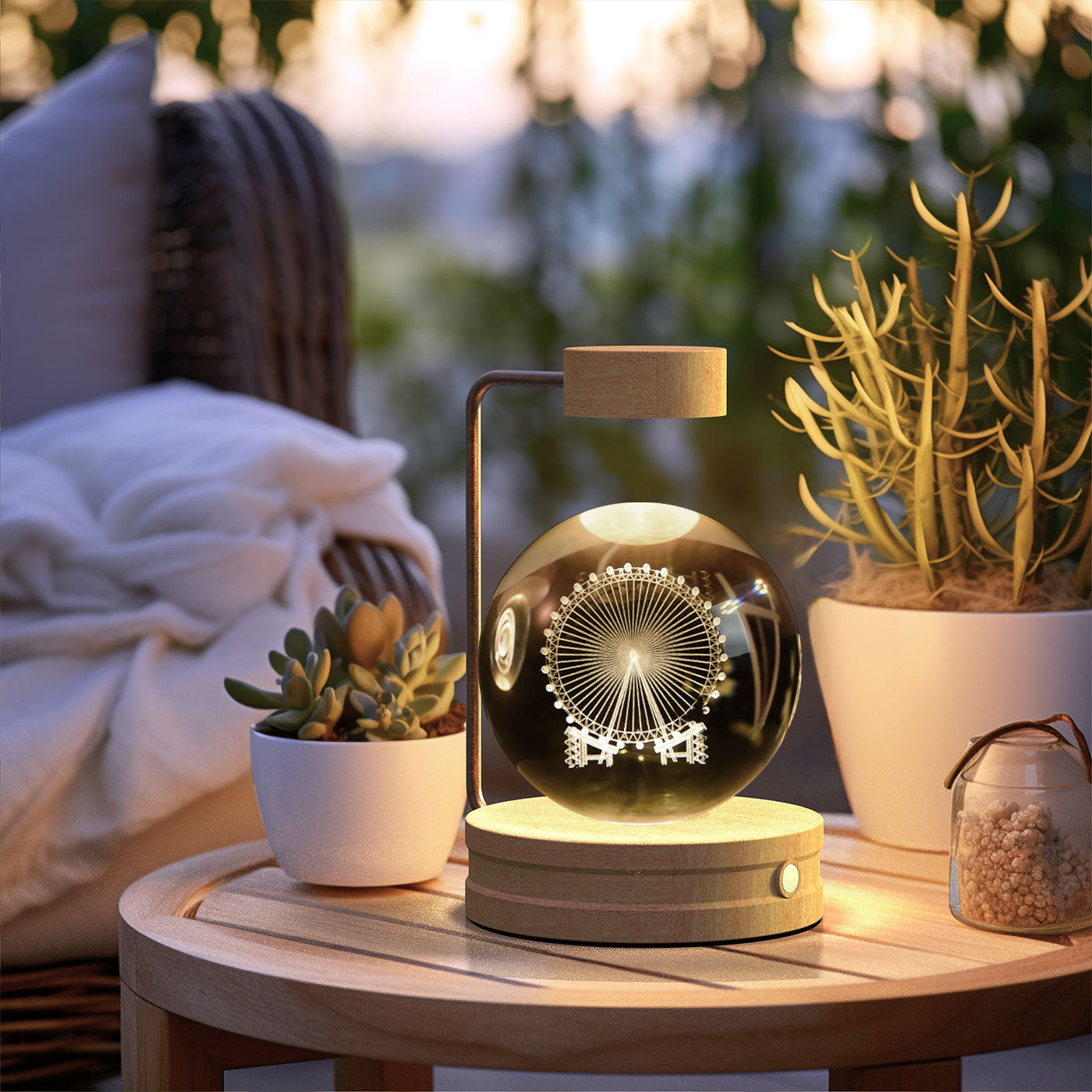 3D Dinosaur Night Light – Crystal Ball USB Lamp for Kids