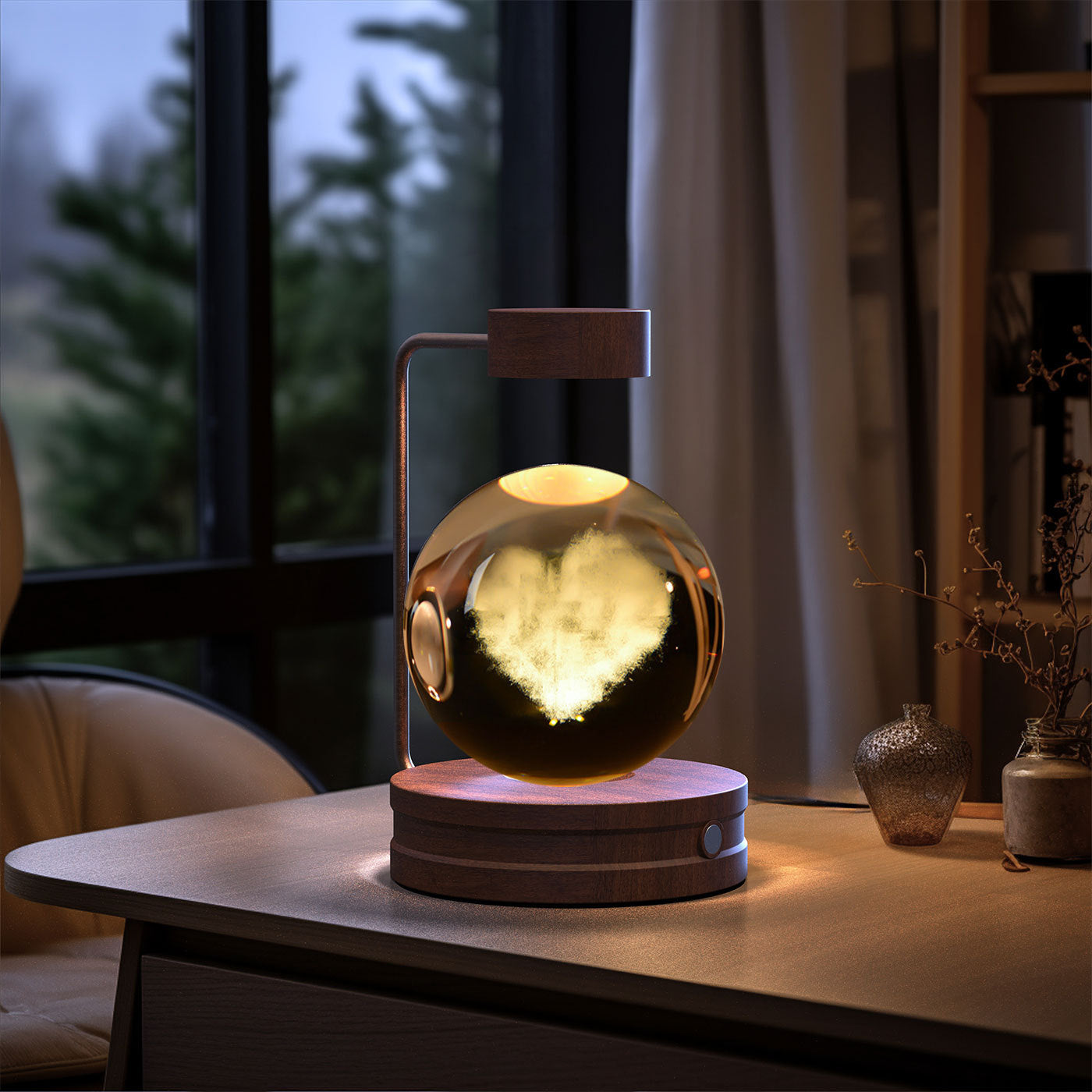 3D Dinosaur Night Light – Crystal Ball USB Lamp for Kids