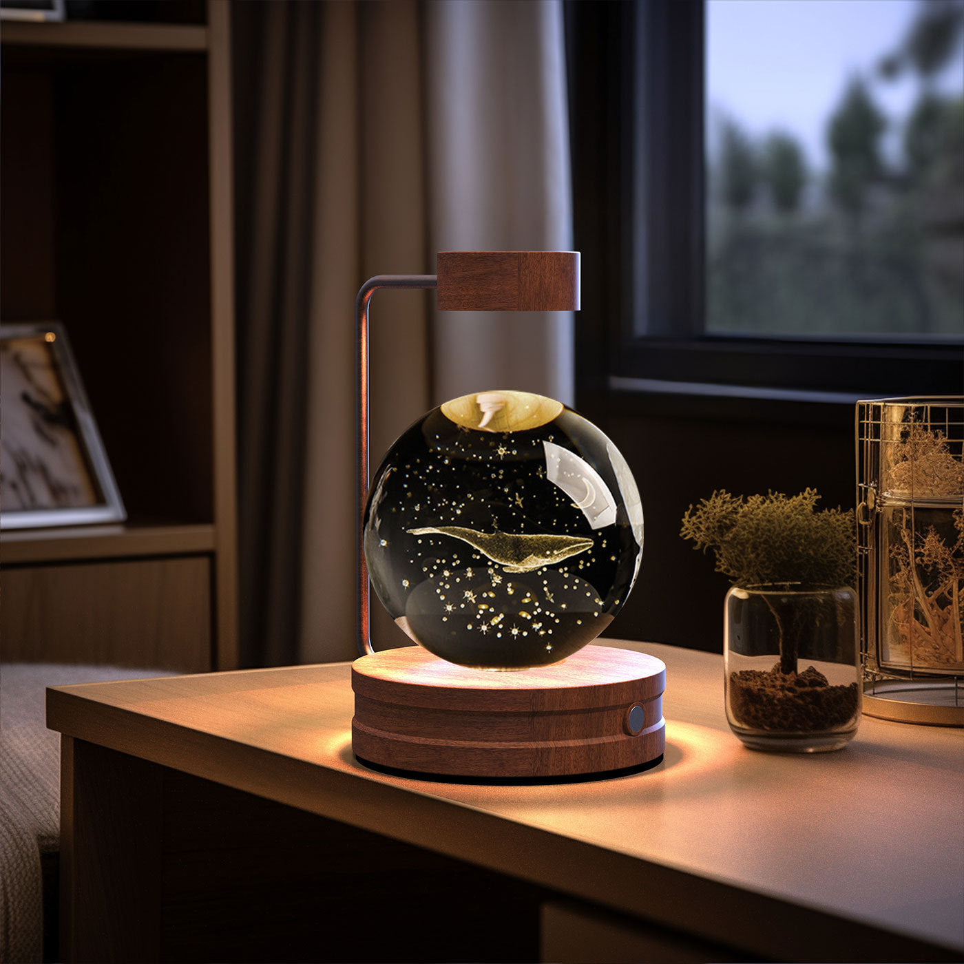 3D Dinosaur Night Light – Crystal Ball USB Lamp for Kids