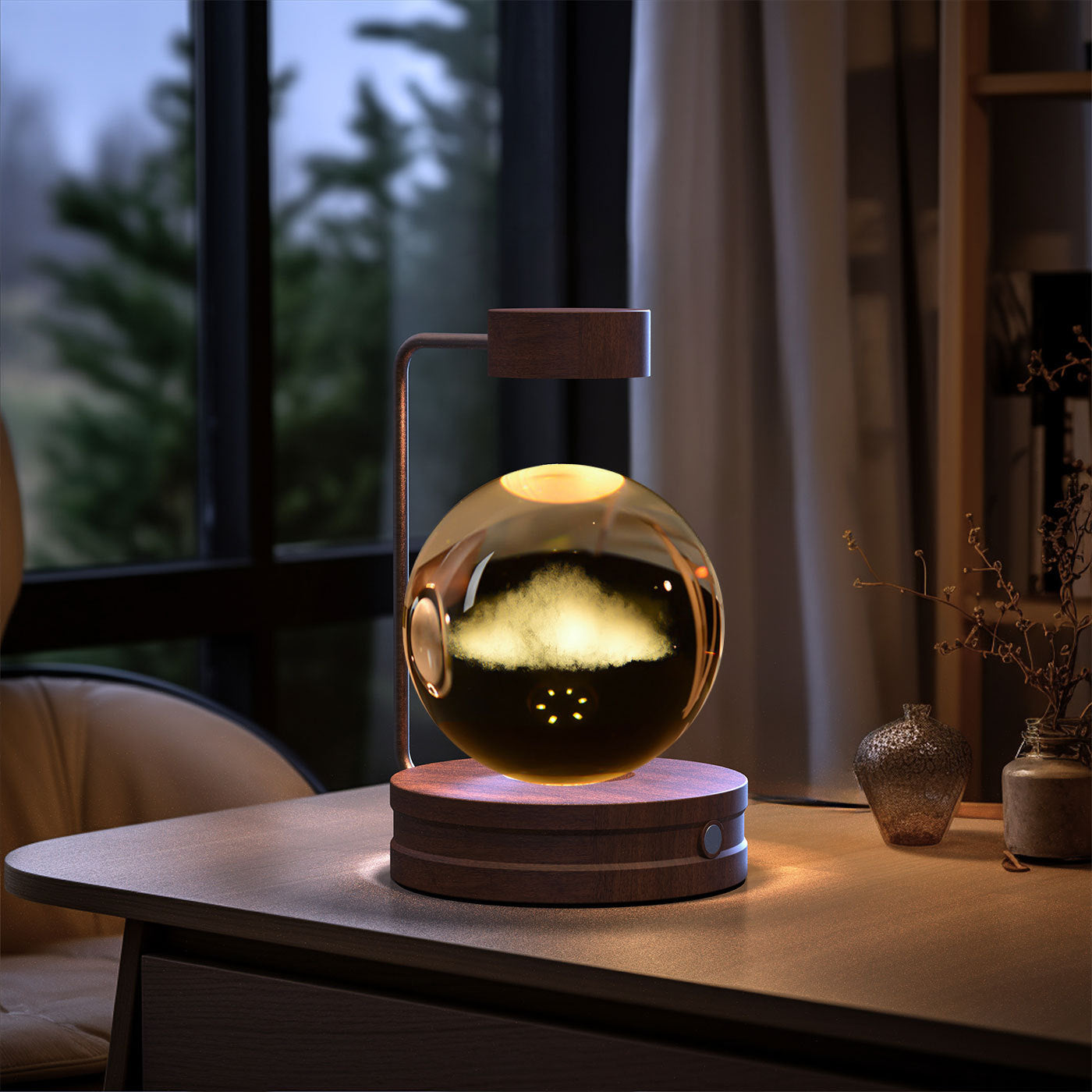 3D Dinosaur Night Light – Crystal Ball USB Lamp for Kids