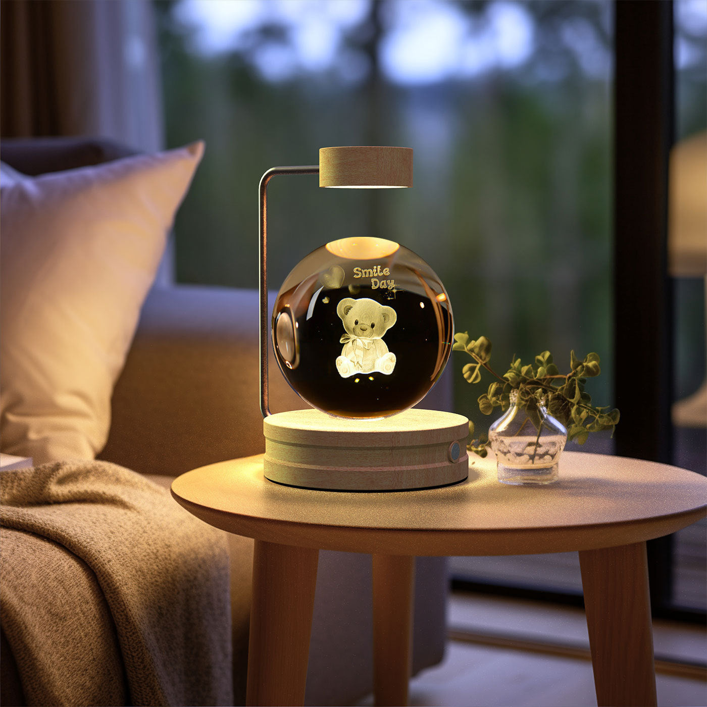 3D Dinosaur Night Light – Crystal Ball USB Lamp for Kids