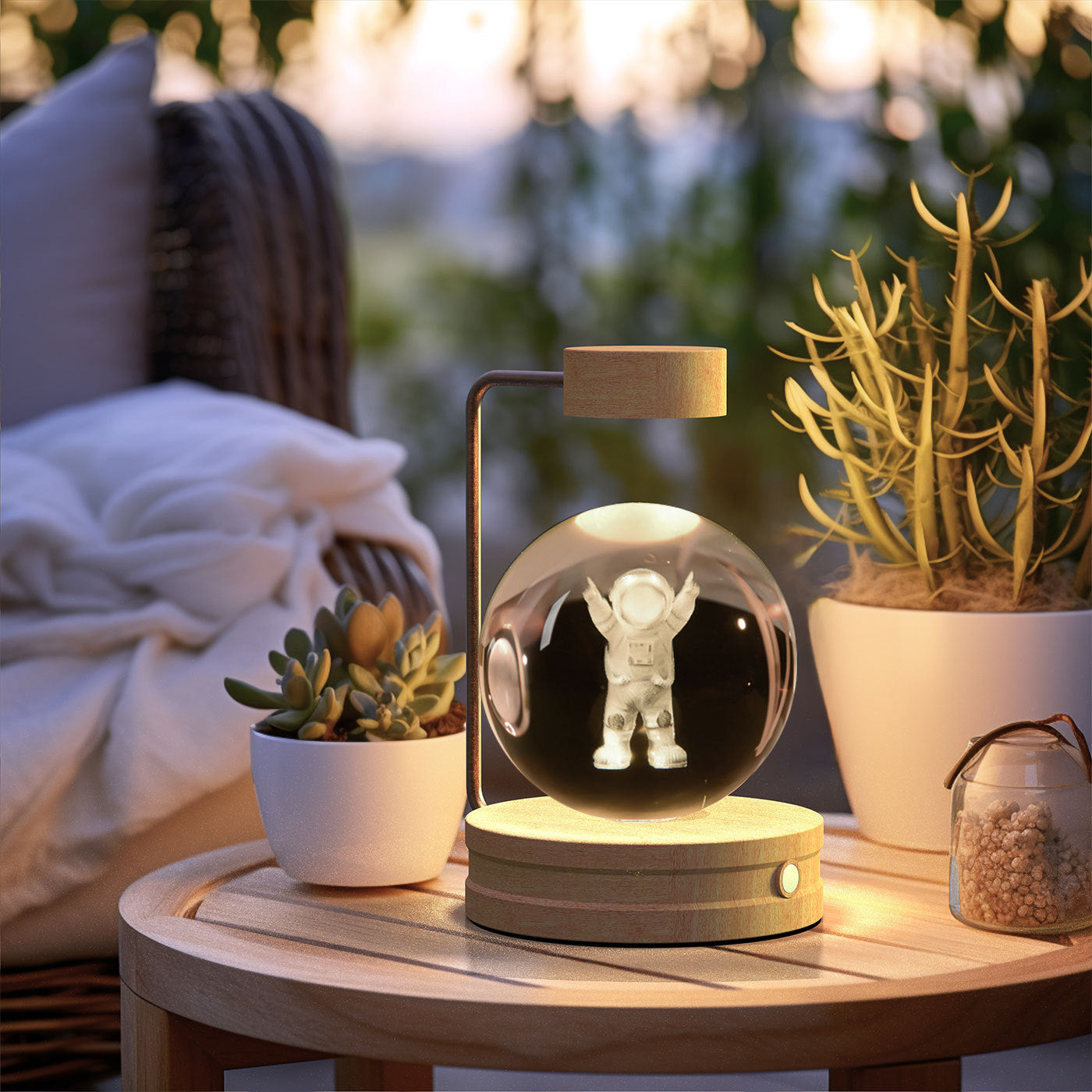 3D Dinosaur Night Light – Crystal Ball USB Lamp for Kids