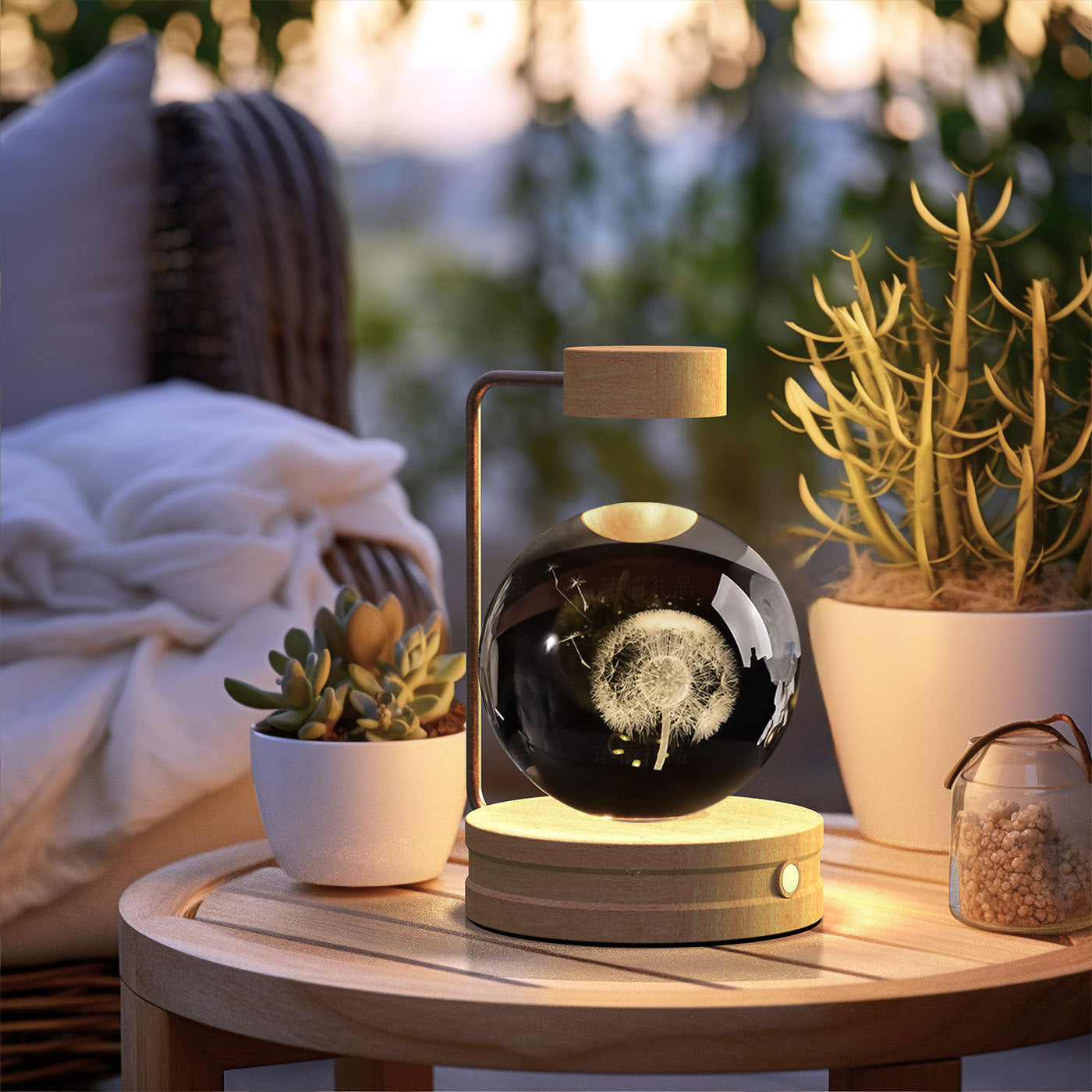 3D Dinosaur Night Light – Crystal Ball USB Lamp for Kids