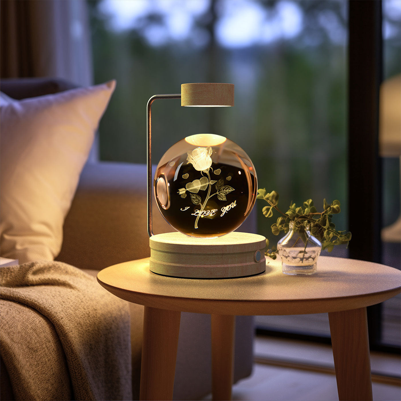 3D Dinosaur Night Light – Crystal Ball USB Lamp for Kids