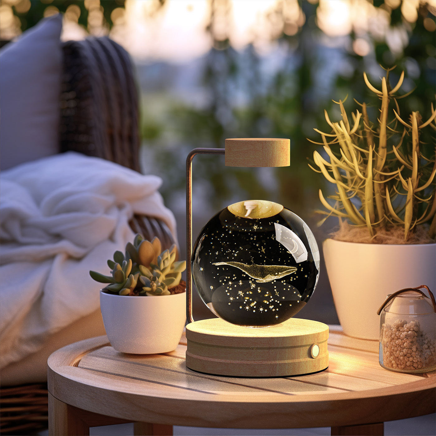 3D Dinosaur Night Light – Crystal Ball USB Lamp for Kids