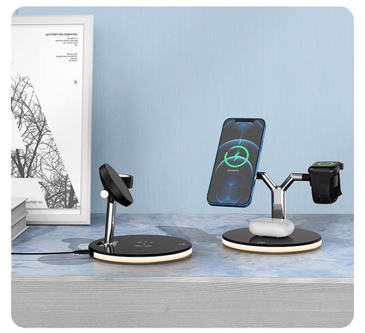 3-in-1 Magnetic Wireless Charger – 15 W Fast Charging Station for iPhone/Apple Watch/AirPods