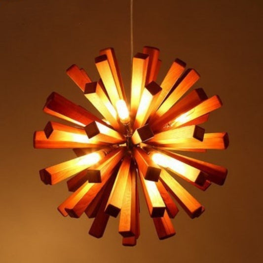 Nordic Solid Wood Pendant Chandelier