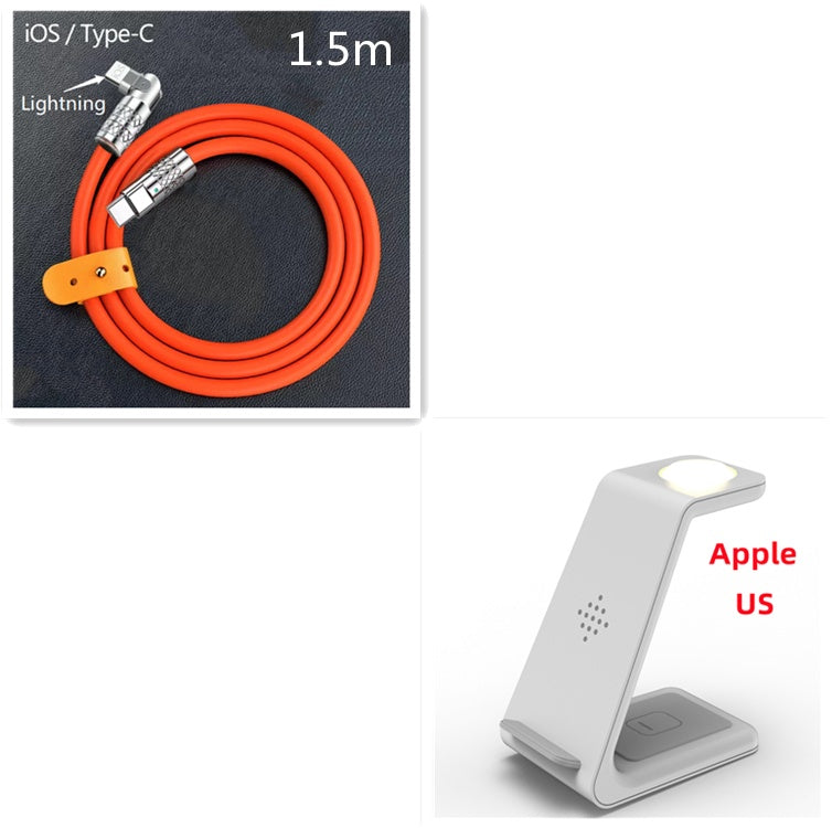 3-in-1 Wireless Charging Station – Fast Charge Stand for Phone, Watch & Earbuds