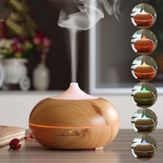 Colorful Wood Grain Ultrasonic Aroma Diffuser & Air Humidifier