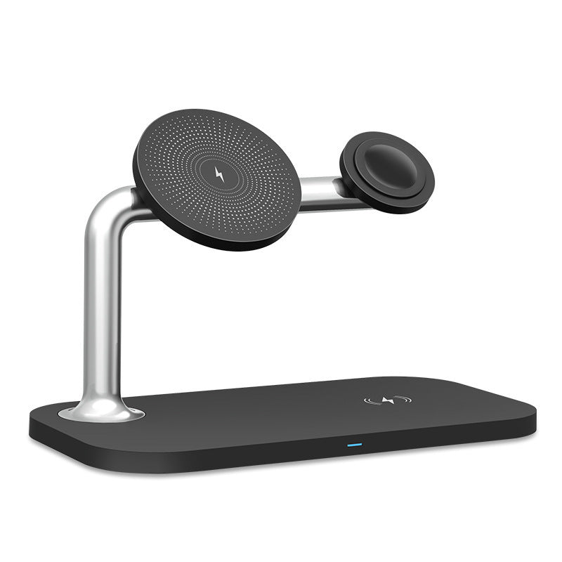 Magnetic 3-in-1 Wireless Charger – Phone + Watch + Earbuds Stand