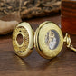 Vintage Floral Skeleton Mechanical Pocket Watch