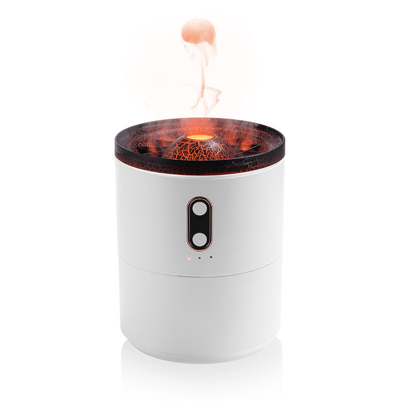 Volcanic Flame Aroma Diffuser – Jellyfish Smoke Humidifier with LED Night Light
