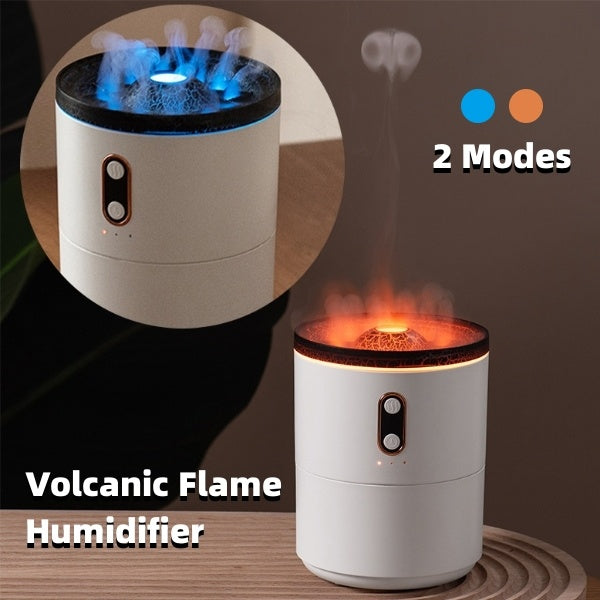Volcanic Flame Aroma Diffuser – Jellyfish Smoke Humidifier with LED Night Light