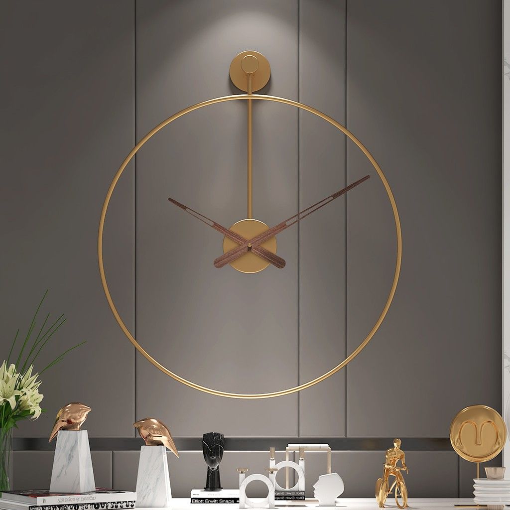 Nordic Minimalist Wall Clock – Luxury Silent Living Room Décor