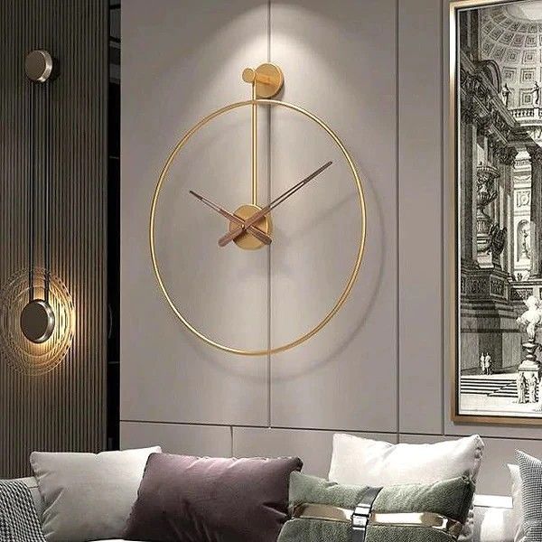 Nordic Minimalist Wall Clock – Luxury Silent Living Room Décor