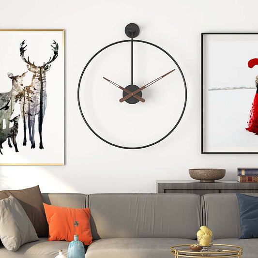 Nordic Minimalist Wall Clock – Luxury Silent Living Room Décor
