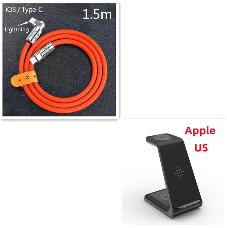 3-in-1 Wireless Charging Station – Fast Charge Stand for Phone, Watch & Earbuds