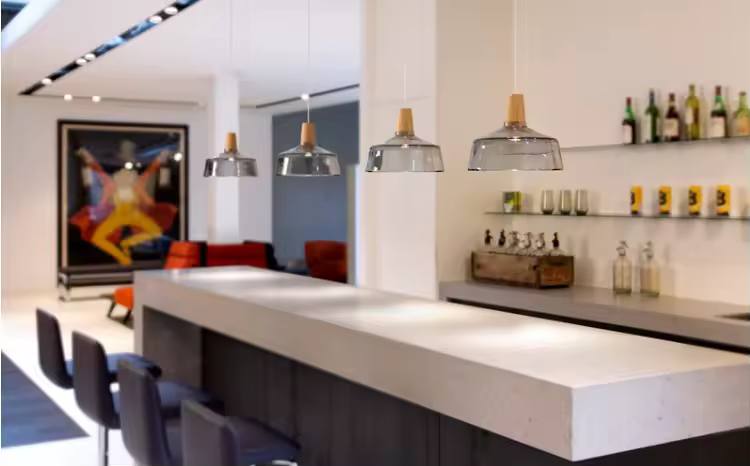 Glass & Wood Pendant Light – Vintage Rustic LED Hanging Lamp